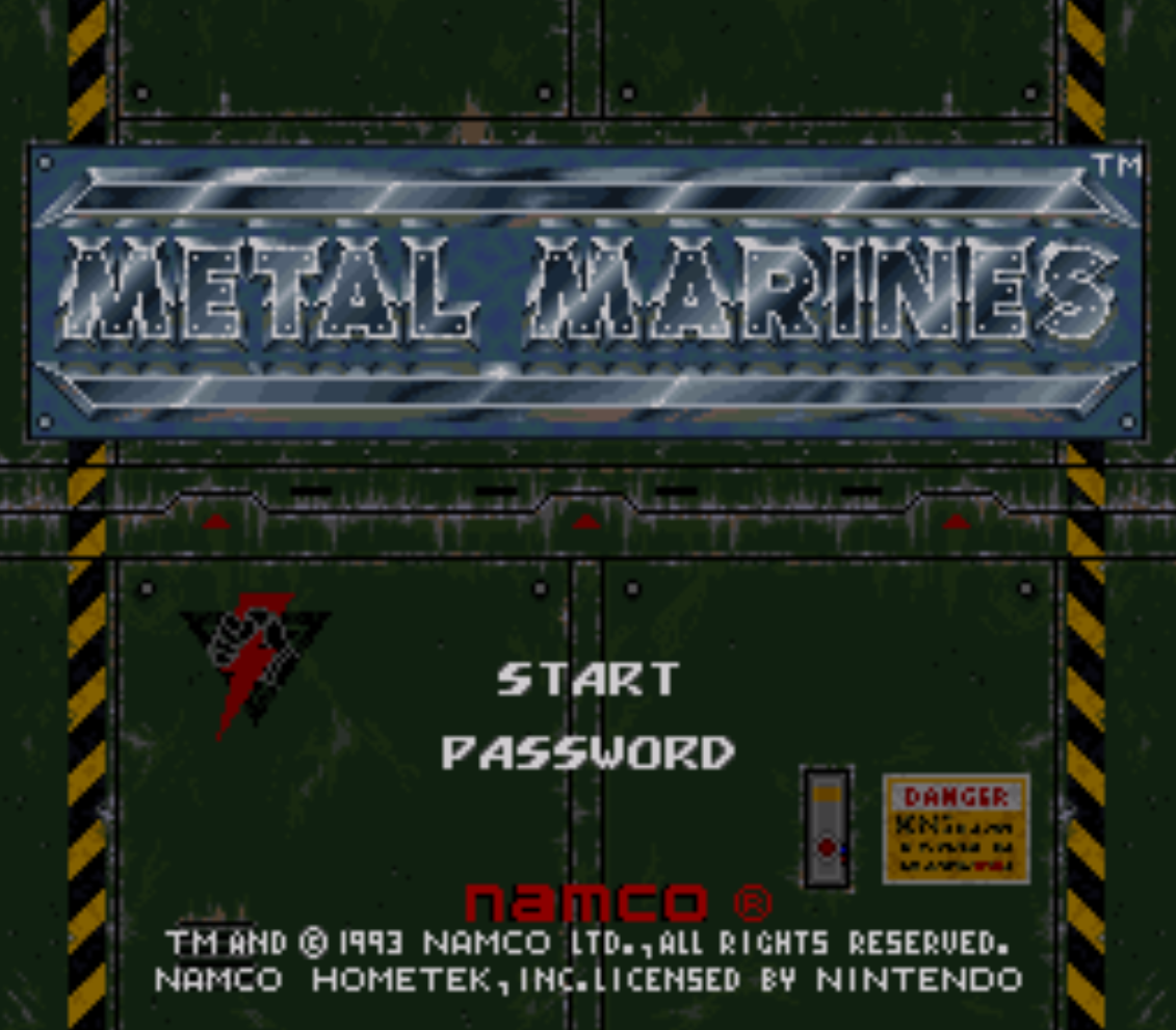 Metal Marines Title Screen